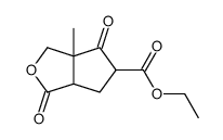 3a-methyl-1,4-dioxo-hexahydro-cyclopenta[c]furan-5-carboxylic acid ethyl ester Structure