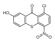 1-chloro-7-hydroxy-4-nitrothioxanthen-9-one Structure