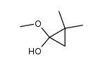 2,2-Dimethylcyclopropanon-methyl-hemiacetal Structure