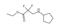 3-cyclopentylamino-2,2-difluoro-propanoic acid ethyl ester Structure