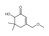 6-hydroxy-3-methoxymethyl-5,5-dimethyl-2-cyclohexenone结构式