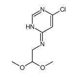 (6-Chloropyrimidin-4-yl)-(2,2-dimethoxyethyl)amine结构式