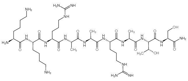 LYS-LYS-ARG-ALA-ALA-ARG-ALA-THR-SER-NH2结构式