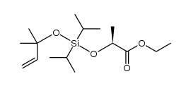 ethyl (2S)-2-{[[(1,1-dimethylprop-2-en-1-yl)oxy](diisopropyl)-silyl]oxy}propanoate结构式