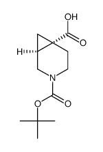 cis-3-(tert-Butoxycarbonyl)-3-azabicyclo[4.1.0]heptane-6-carboxylic acid structure