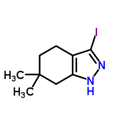 3-Iodo-6,6-dimethyl-4,5,6,7-tetrahydro-1H-indazole Structure