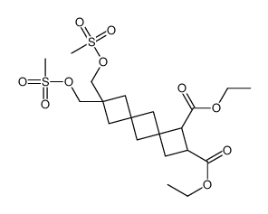 diethyl 8,8-bis(mesyloxymethyl)dispiro(3.1.3.1)decane-2,3-dicarboxylate structure