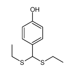 4-[bis(ethylsulfanyl)methyl]phenol结构式