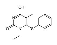 1-ethyl-5-methyl-6-phenylsulfanylpyrimidine-2,4-dione Structure