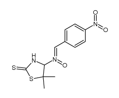 (Z)-5,5-dimethyl-N-(4-nitrobenzylidene)-2-thioxothiazolidin-4-amine oxide Structure