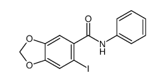 6-iodo-N-phenylbenzo[d][1,3]dioxole-5-carboxamide结构式