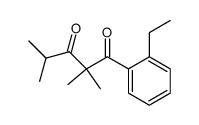 1-(o-Ethylphenyl)-2,2,4-trimethylpentane-1,3-dione Structure