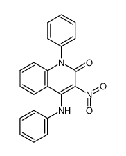 1-phenyl-4-phenylamino-3-nitro-2(1H)-quinolone结构式