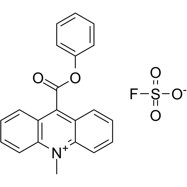 10-甲基-9-(苯氧羰基)丫啶鎓氟硫酸盐结构式