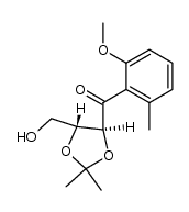 2-[(4S,5R)-5-hydroxymethyl-2,2-dimethyl-1,3-dioxolane-4-carbonyl]-3-methylanisole Structure