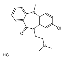 2-(3-chloro-11-methyl-6-oxobenzo[b][1,4]benzodiazepin-5-yl)ethyl-dimethylazanium,chloride Structure