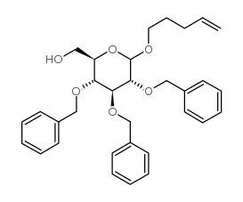 pent-4-enyl-2,3,4-tri-o-benzyl-d-gluco pyranoside Structure