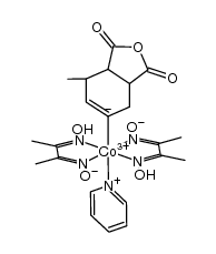 1,3,3a,4,7,7a-hexahydro-7-methyl-1,3-dioxo-isobenzofuran-5-ylpyridinebis(dimethylglyoximato)cobalt(III)结构式