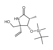 (3R,4S,5R)-4-(tert-butyldimethylsilyl)oxy-5-hydroxymethyl-3-methyl-5-vinyl-2-pyrrolidinone Structure