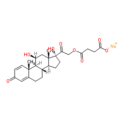 氢化泼尼松琥珀酸钠结构式