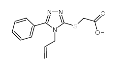 [(4-allyl-5-phenyl-4H-1,2,4-triazol-3-yl)thio]acetic acid structure