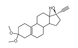 3,3-dimethoxy-19-nor-17-alpha-pregn-5(10)-en-20-yn-17-beta-ol picture