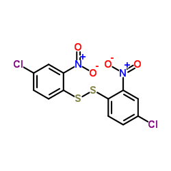 2,2-二硝基-4,4-二氯二苯二硫结构式