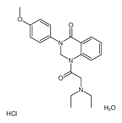 1-[2-(diethylamino)acetyl]-3-(4-methoxyphenyl)-2H-quinazolin-4-one,hydrate,hydrochloride Structure