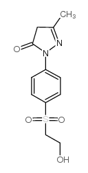 2,4-二氢-2-[4-[(2-羟基乙基)磺酰基]苯基]-5-甲基-3H-吡唑-3-酮结构式