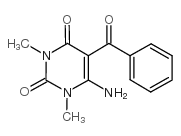 6-amino-5-benzoyl-1,3-dimethyl-pyrimidine-2,4-dione structure