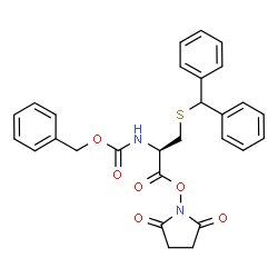 [(R)-2-[(2,5-Dioxo-1-pyrrolidinyl)oxy]-2-oxo-1-[(diphenylmethylthio)methyl]ethyl]carbamic acid benzyl ester structure