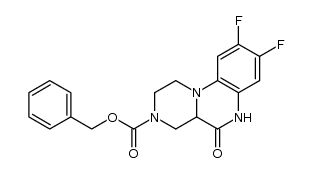 3-Carbobenzyloxy-8,9-Difluoro-2,3,4,4a-Tetrahydro-1H-Pyrazino[1,2-a]-Quinoxalin-5(6H)-One Structure