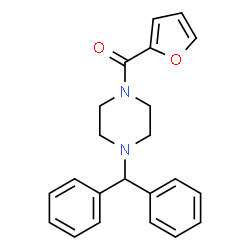 (4-Benzhydryl-piperazin-1-yl)-furan-2-yl-methanone结构式