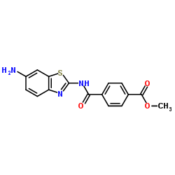 N-(6-AMINO-BENZOTHIAZOL-2-YL)-TEREPHTHALAMIC ACID METHYL ESTER结构式