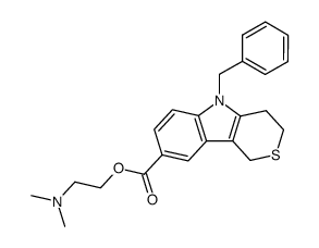 5-benzyl-1,3,4,5-tetrahydro-thiopyrano[4,3-b]indole-8-carboxylic acid 2-dimethylamino-ethyl ester Structure