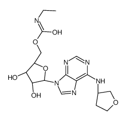 [(2R,3S,4R,5R)-3,4-dihydroxy-5-[6-[[(3R)-oxolan-3-yl]amino]purin-9-yl]oxolan-2-yl]methyl N-ethylcarbamate Structure