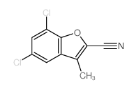 5,7-dichloro-3-methyl-benzofuran-2-carbonitrile结构式