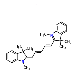 1,1',3,3,3',3'-六甲基吲哚双碳菁碘结构式