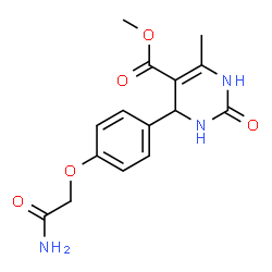 methyl 4-[4-(2-amino-2-oxoethoxy)phenyl]-6-methyl-2-oxo-1,2,3,4-tetrahydropyrimidine-5-carboxylate结构式
