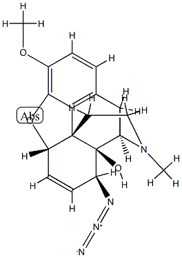 8β-Azido-6,7-didehydro-4,5α-epoxy-3-methoxy-17-methylmorphinan-14-ol structure