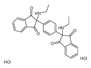 2-(ethylamino)-2-[4-[2-(ethylamino)-1,3-dioxoinden-2-yl]phenyl]indene-1,3-dione,dihydrochloride结构式