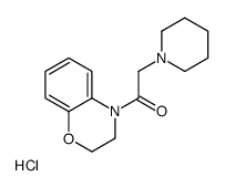 1-(2,3-dihydro-1,4-benzoxazin-4-yl)-2-piperidin-1-ium-1-ylethanone,chloride结构式