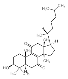 Lanost-8-ene-7,11-dione,3-hydroxy-, (3b)- (9CI)结构式