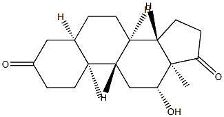 12β-Hydroxy-5β-androstane-3,17-dione structure