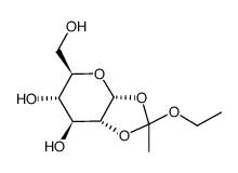 1,2-O-(1-ethoxyethylidene)-α-D-glucopyranose结构式