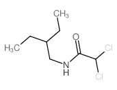 2,2-dichloro-N-(2-ethylbutyl)acetamide结构式