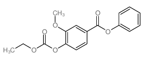 phenyl 4-ethoxycarbonyloxy-3-methoxy-benzoate Structure