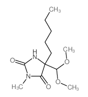 5-(dimethoxymethyl)-3-methyl-5-pentyl-imidazolidine-2,4-dione Structure