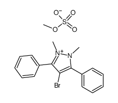 1,2-dimethyl-4-bromo-3,5-diphenylpyrazolium-methylsulfate结构式