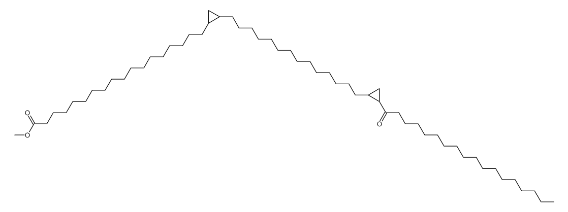 18-{2-[14-(2-Octadecanoyl-cyclopropyl)-tetradecyl]-cyclopropyl}-octadecanoic acid methyl ester Structure